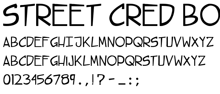 Street Cred Bold font
